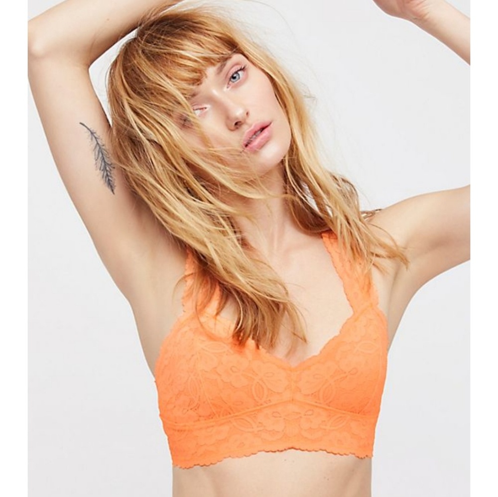 Free People Lace Racerback Bralette(Coral)